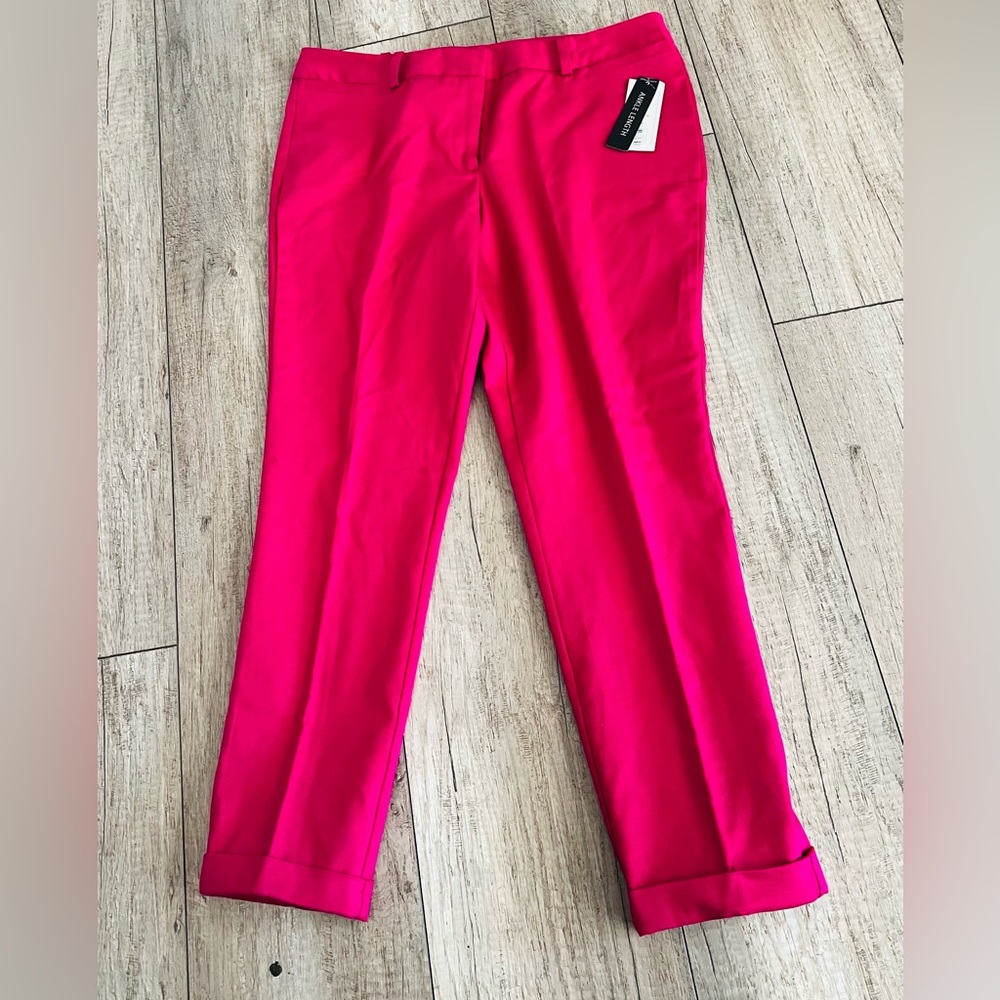 WORTHINGTON, Pantalón de vestir para mujer, talla 8, Color Rosa Polinesia.